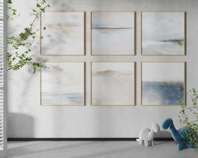 北欧装饰画3D模型下载